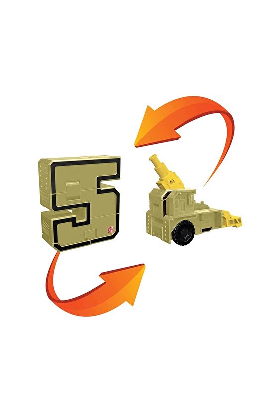 Pocket Morphers 5 Savaş Topu - Roboto Dönüşen Sayılar - 5 Numara Robot - Transformers - Robot Sayı
