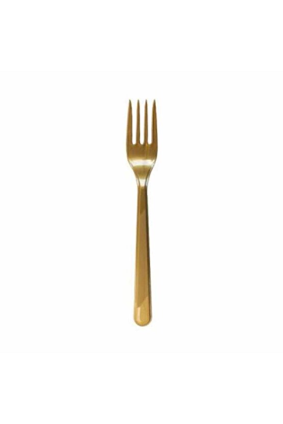 25 Adet Gold Renkli Çatal Sert Dayanaklı Plastik Lüks Kullan At Altın Sarısı Doğum Günü Parti Çatalı