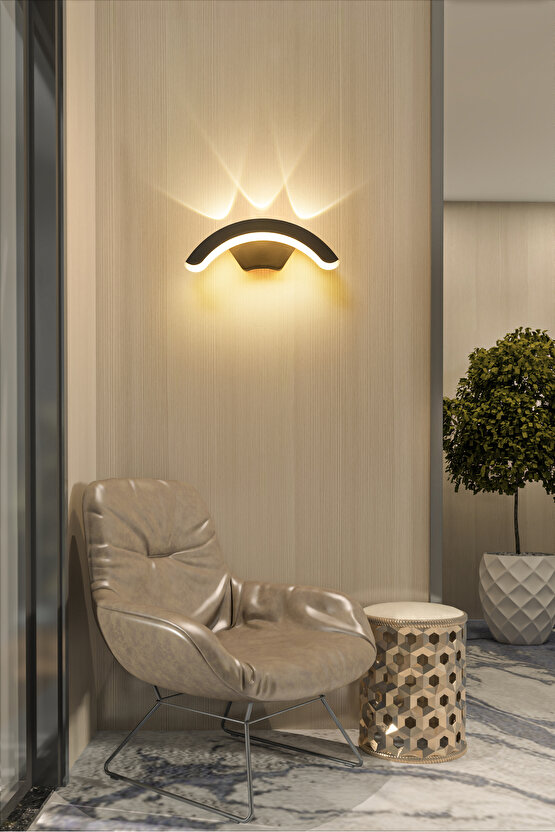 12 Watt Gün Işığı Ledli Otel, Motel, Kafe, Bar, Pansiyon, İşletme Armatürü, Işık Süzmeli Şık Aplik