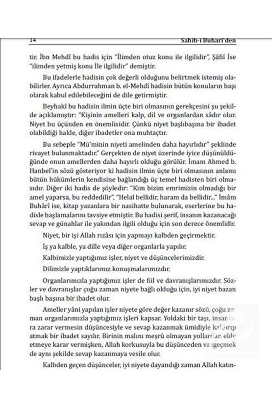 Sahihi Buhariden Sohbetler Ve Nasihatler