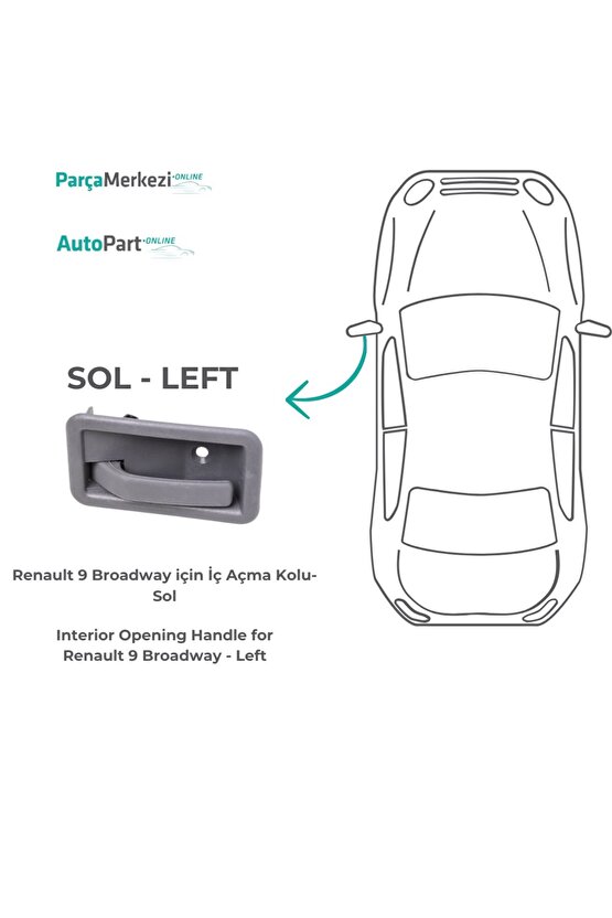 Renault 9 Broadway için İç Açma Kolu- Sol