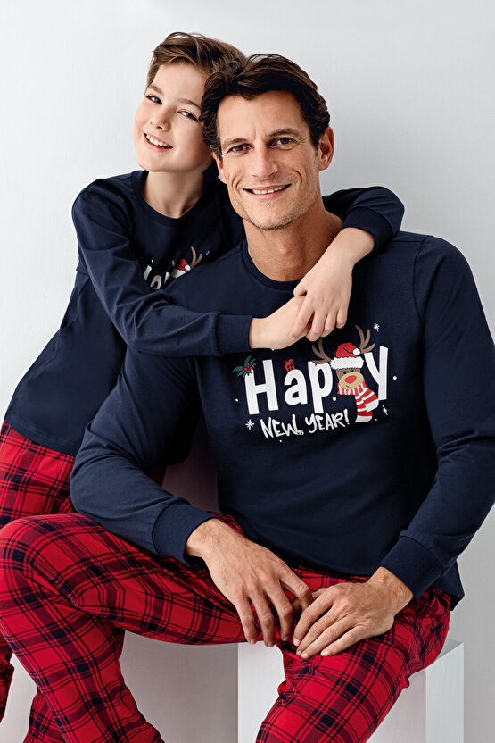 Erkek Çocuk Lacivert Pijama Takımı