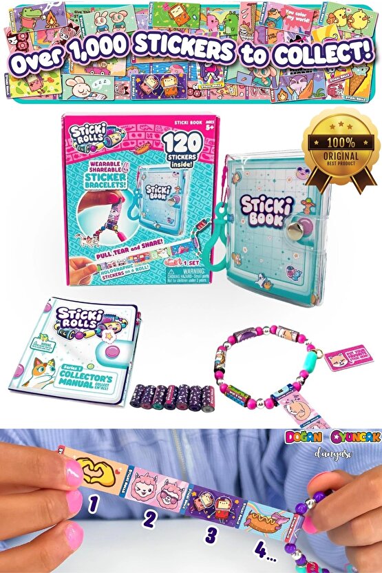 Sticki Rolls Sticki Kitabı Seti - En İyi Kendin Yap Çıkartma Takı Seti - Takı Setleri - Çıkart Yapış