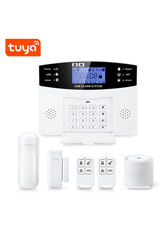 EV VE İŞYERİ İÇİN UZAKTAN KUMANDALI ALARM SİSTEMİ WİFİ-GSM HATLI HAREKET SENSÖRLÜ ŞARJLI ALARM SETİ