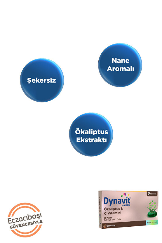 Herbal Ökaliptus & C Vitamini 16 Pastil - Ökaliptus, C Vitamini