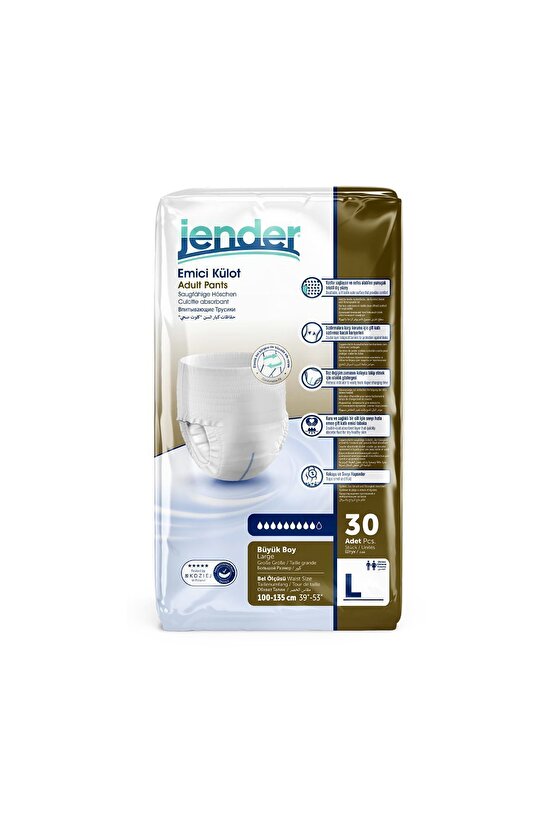 L Büyük Boy Emici Külot 30lu 1 Paket