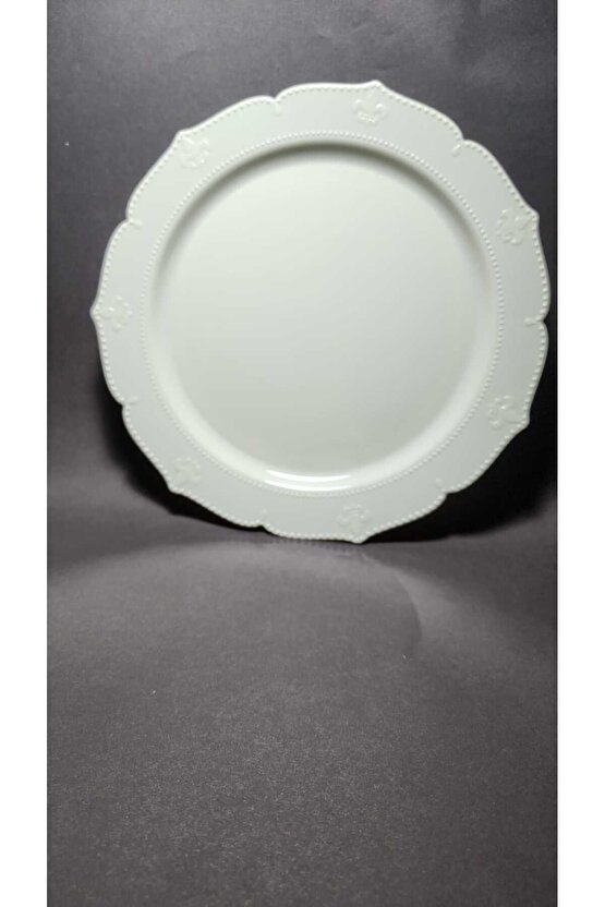 Mika Tabak& Parti Tabak&parti Mika Tabak & Dogum Günu Tabak &plastik Tabak 26 Cm - 6 Adet Krem