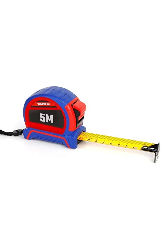 WP261041 5Mx25mm Naylon Kaplama Sarı Çift Taraflı Manyetik Çelik Şerit Metre