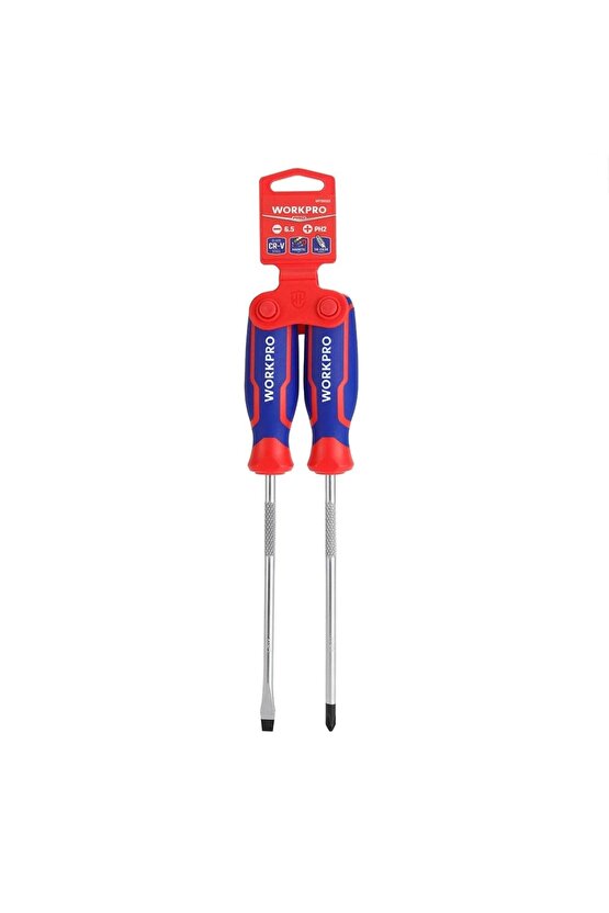 WP200503 2 Parça Profesyonel CR-V Manyetik Tornavida Seti