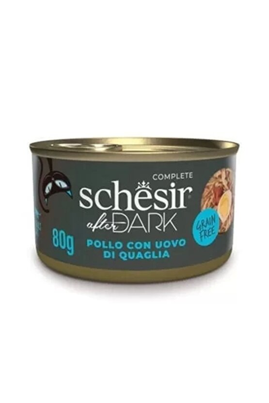 After Dark Et Suyu içinde Tavuklu ve Bıldırcın Yumurtalı Yetişkin Kedi Konservesi 80 Gr