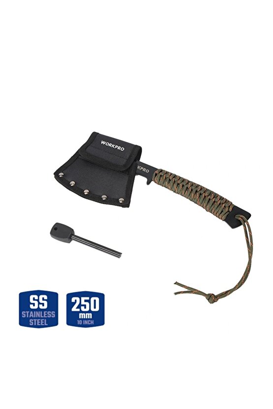 WP383002 250MM Çok Fonksiyonlu Kamp Baltası + Magnezyum Ateşleyici