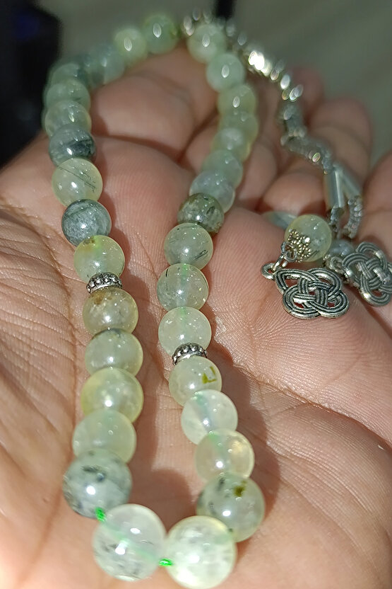 Prehnite Taşı 8 mm Natural Doğaltaş Tesbih