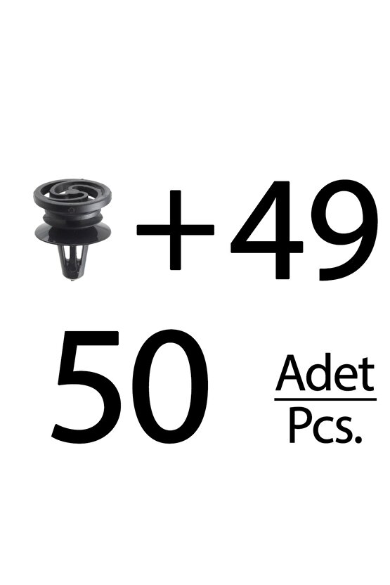 Seat, İbiza, Volkswagen için Döşeme Klipsi- 50 Adet