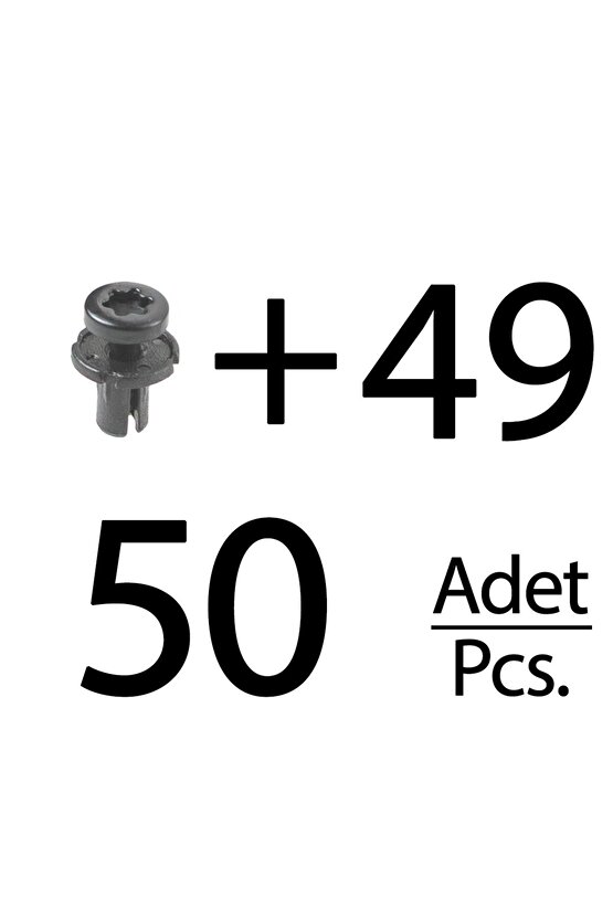 Audi ve Volkswagen için Tampon Klipsi- Kısa- 50li
