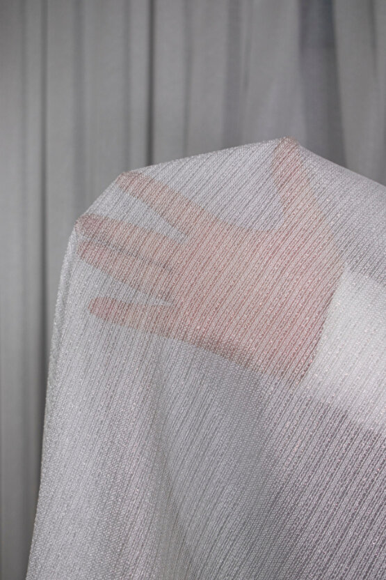 Brıllant Gumus Simli Kar600 Tül Perde 13 Sık Pile Vıdeo’lu (ozel olcu dıkılır )