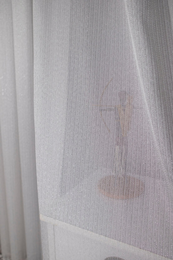 Brıllant Gumus Simli Kar600 Tül Perde 13 Sık Pile Vıdeo’lu (ozel olcu dıkılır )