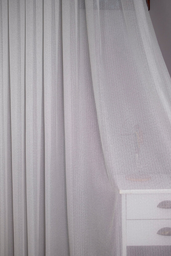 Brıllant Gumus Simli Kar600 Tül Perde 13 Sık Pile Vıdeo’lu (ozel olcu dıkılır )