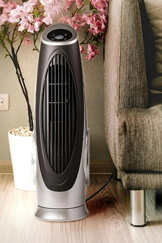 Dijital Gösterge Panelli Yatay Salınım Fonksiyonlu Kule Tipi Turbo Vantilatör