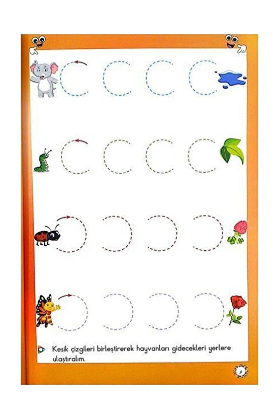 6 Yaş Ilkokula Hazırlık Çizgi Çalışmaları (Beyaz Pusula)