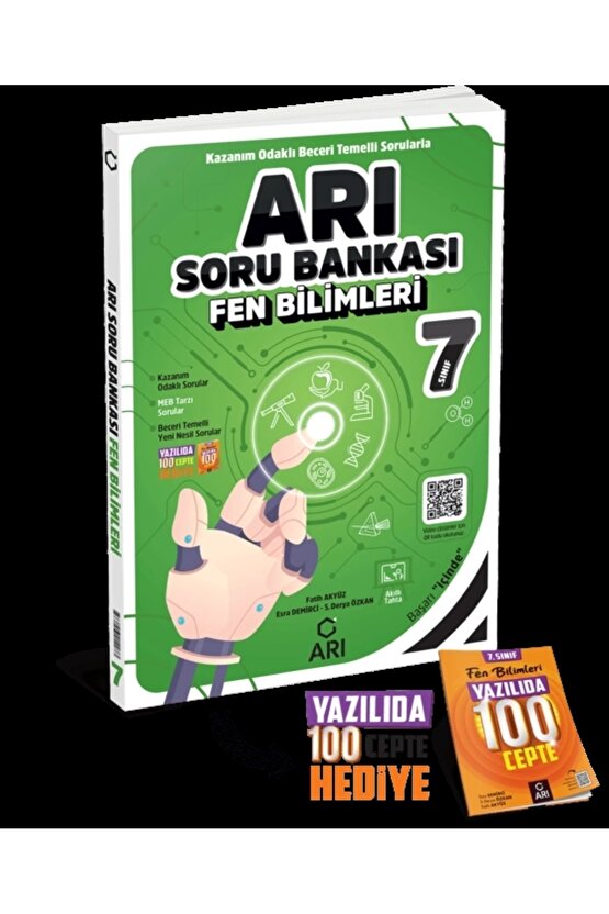 ARI YAYINCILIK 7. Sınıf Fen Bilimleri Arı Soru Bankası (Yazılıda 100 Cepte Hediyeli)