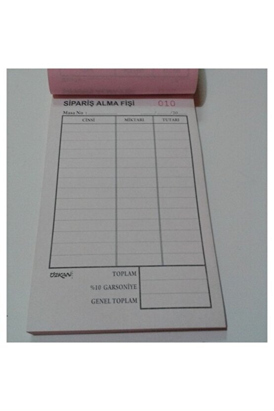 Adisyon Fişi Numaralı 3.hamur