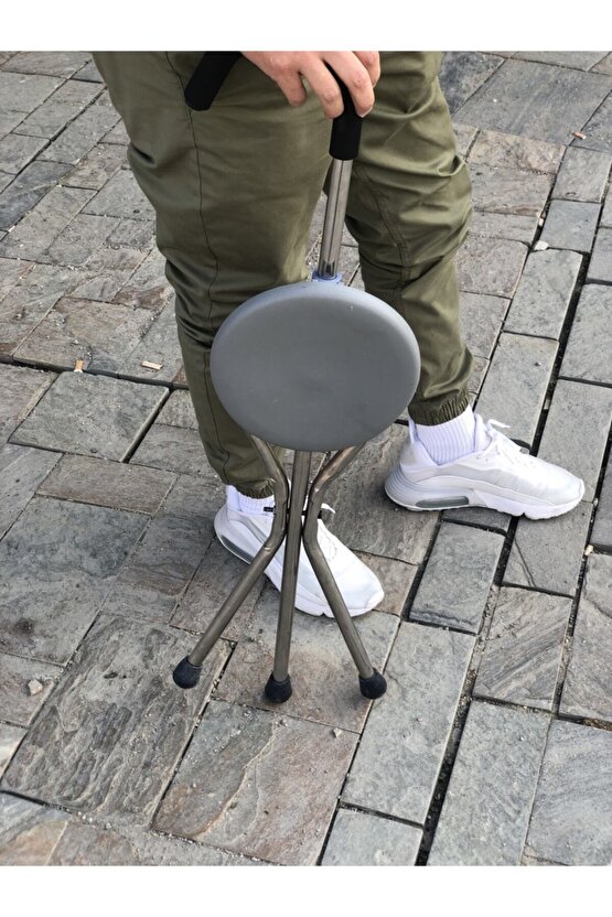 Krom Baston Oturaklı Tabure Sandalye