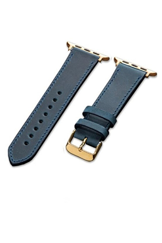 Akıllı saat Uyumlu Lüks Deri Saat Kordonu Kroko  32mm38mm  MAVİ