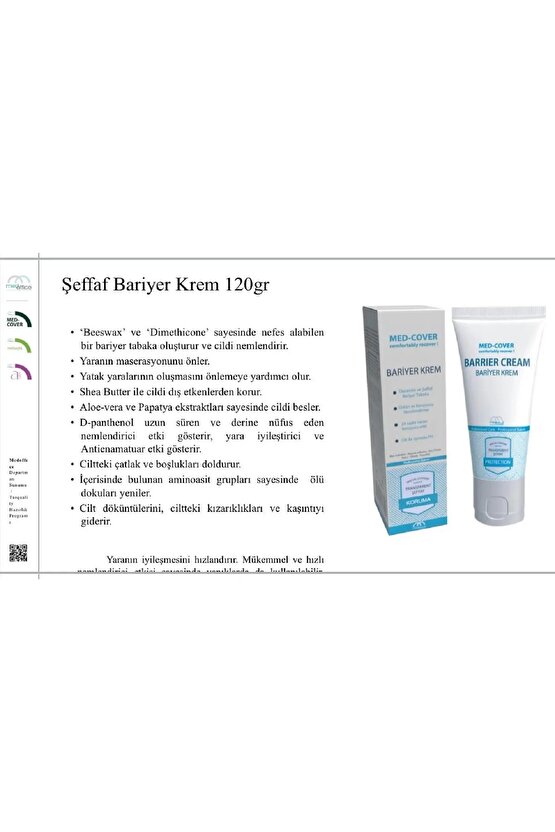 ŞEFFAF BARİYER KREM 120 Gr 2 ADET