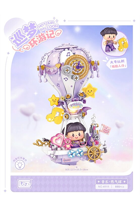 Mikro Blok Sıcak Hava Balonu 666 Parça - Lego Setleri - Loz Mini Lego - Balon Lego - Loz Lego - Mikr