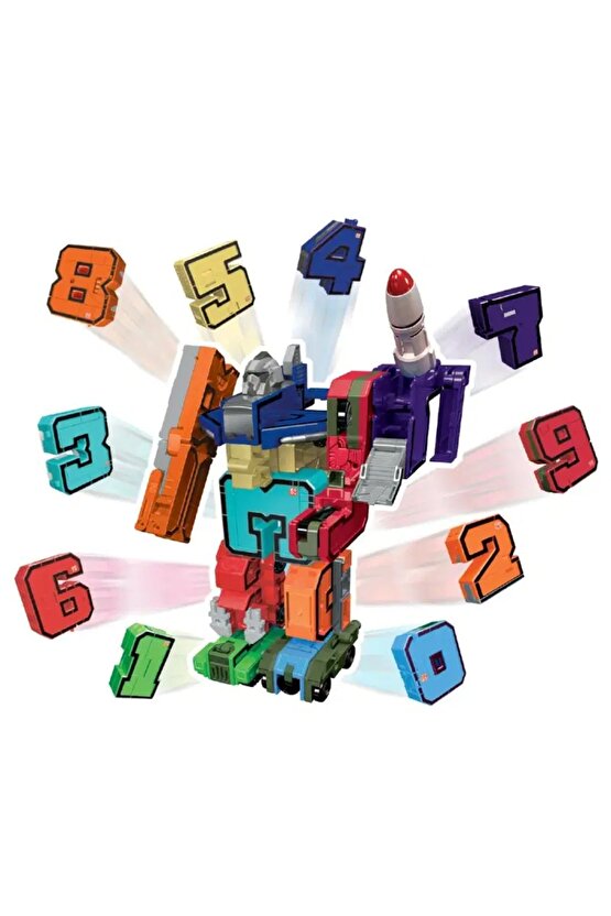 Pocket Morphers 5 Savaş Topu - Roboto Dönüşen Sayılar - 5 Numara Robot - Transformers - Robot Sayı