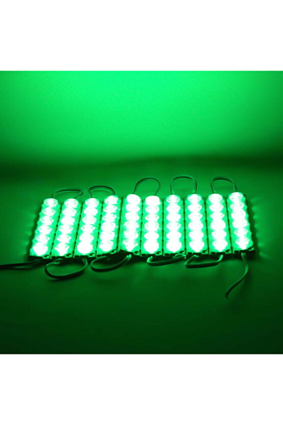 10 Adet 5 Watt YEŞİL Işık IP65 Modül Led, 10 Adet Magnetli, Çok Kaliteli YEŞİL Işık Modül Led