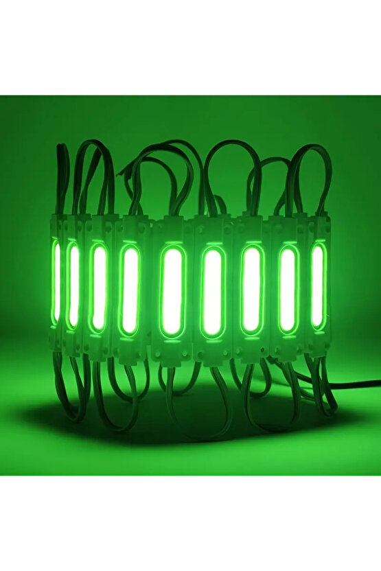 10 Adet 5 Watt YEŞİL Işık IP65 Modül Led, 10 Adet Magnetli, Çok Kaliteli YEŞİL Işık Modül Led