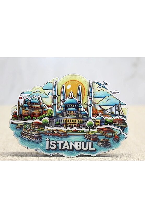 Ahşap İstanbul Temalı Magnet Alk4598