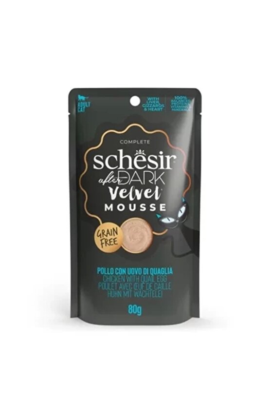 After Dark Velvet Mousse Tavuklu ve Bıldırcın Yumurtalı Yetişkin Kedi Yaş Maması 80 Gr