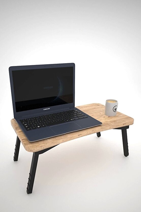 Modülare Laptop Sehpası Seyyar Kahvaltı Masası Katlanır Çalışma Sehpası Atlantik Çam
