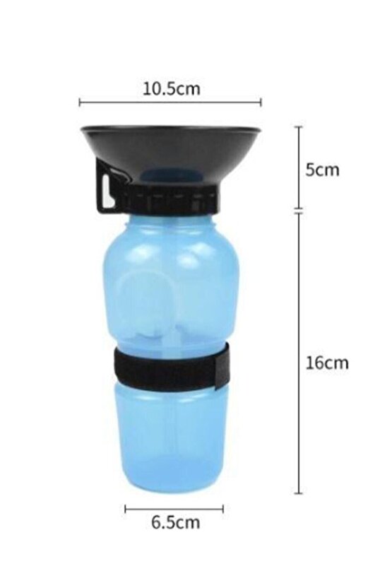 500ml Köpek Seyahat Suluğu Su Şişesi ( Mavi)