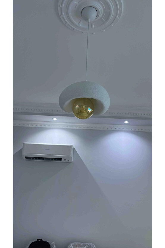 Tekli Sarkıt Avize Rustik E27 Modern Avize Bohem Beton Görünüm (RUSTİK AMPUL HEDİYEDİR.!)