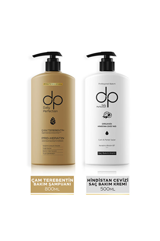Daıly Perfection1 Adet Çam Terebentin Şampuan(800 ML) 1 Adet Saçkremihindistan Cevizi (500 ML)