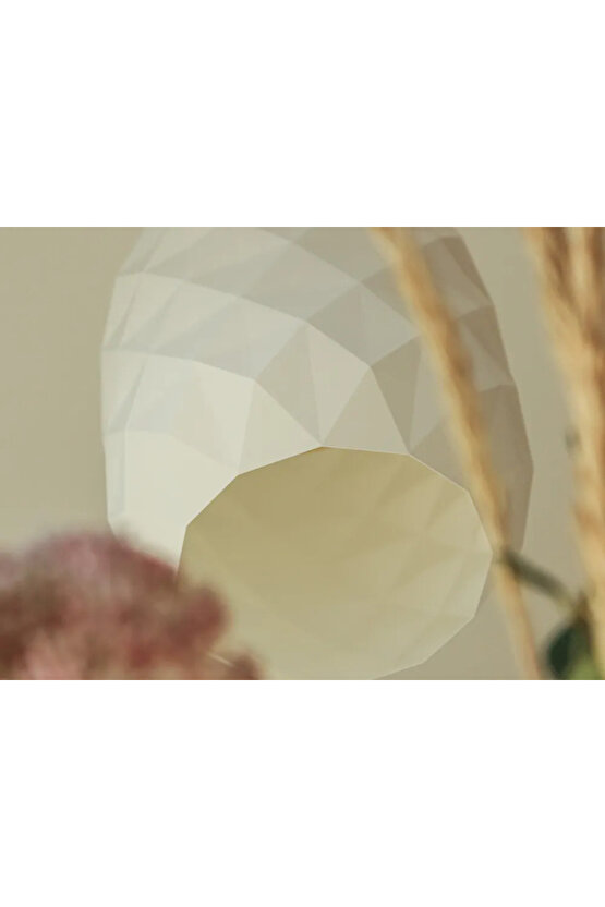 Diamora Tekli Geometrik Şekilli Plastik Avize - Salon, Mutfak, Hol İçin Uygundur