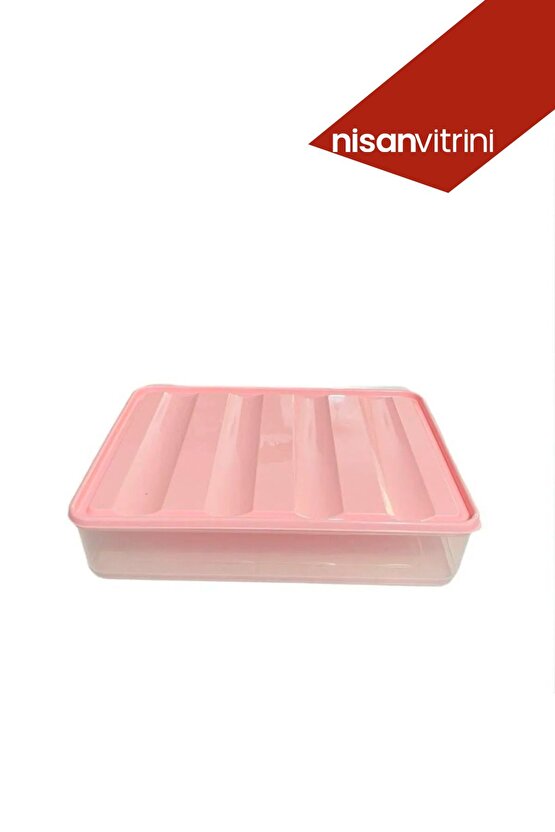 2 Adet Saklama Kabı Buzdolabı Buzluk Düzenleme Mikrodalga Difriz - Plastik Kapaklı Saklama Kabı