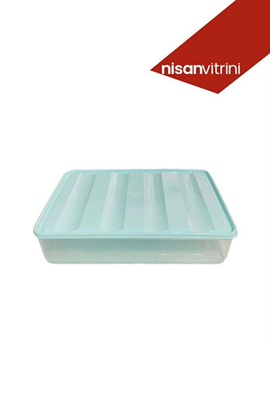 2 Adet Saklama Kabı Buzdolabı Buzluk Düzenleme Mikrodalga Difriz - Plastik Kapaklı Saklama Kabı