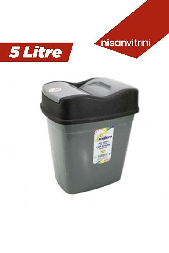 Kapaklı Çöp Kovası 5 Lt  Girdap 1 Nolu Çöp Kovası 5 Litre