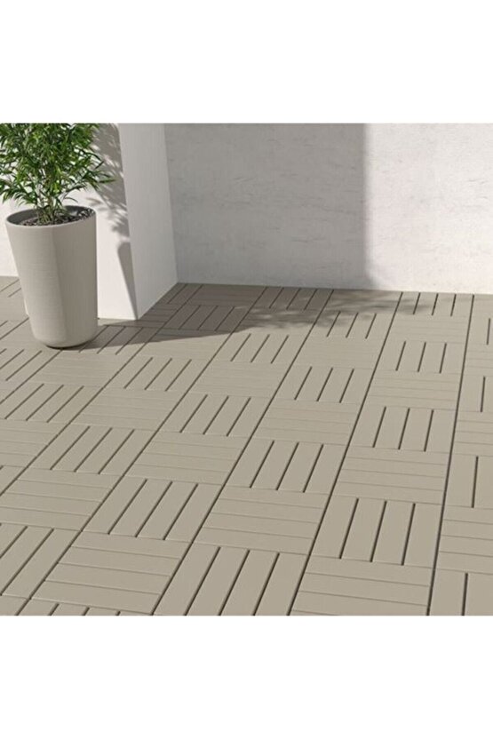 Parke Balkon Teras Yer Döşemesi, Bej ( 30 X 30 Cm 9 Adet ) 0.81 M2