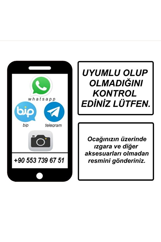 Ankastre Cam Ocak Izgarası Set Üstü Izgara Takımı Ocak Izgarası Emaye Izgara Yuvarlak Izgara