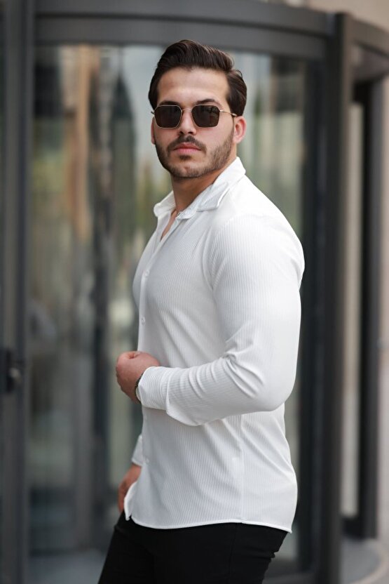 Modavera Erkek Fitilli Uzun Kollu Gömlek