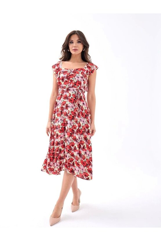 5370 Elbise-kırmızı