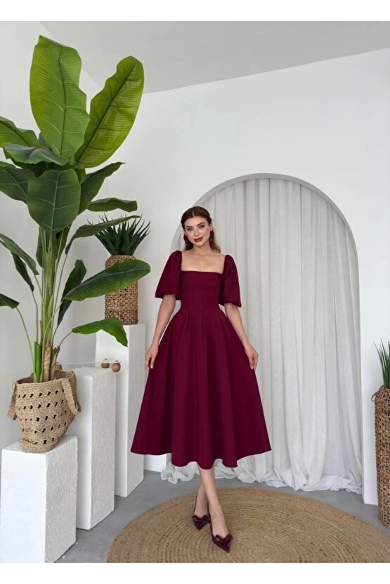 Moda Shop & Butik Jama Midi Boy Elbise