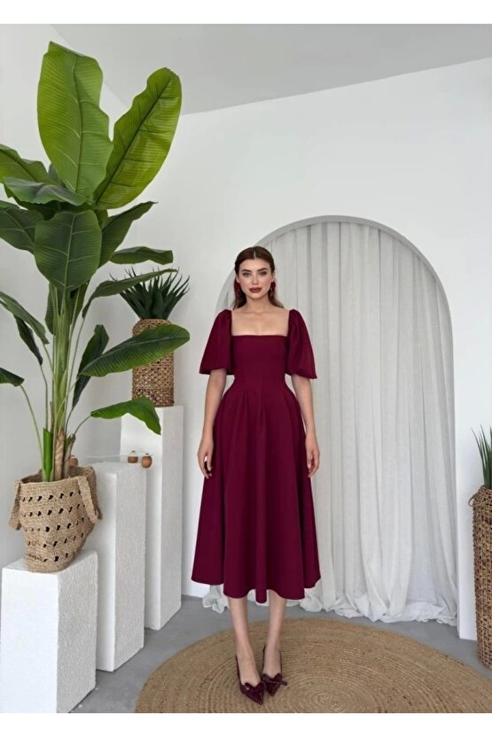 Moda Shop & Butik Jama Midi Boy Elbise