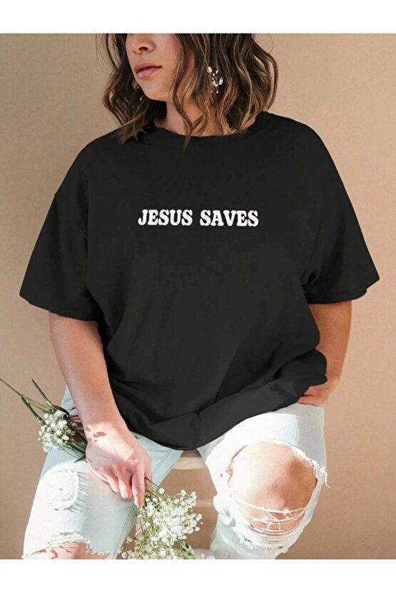 Baskılı Kadın T-shirt - Siyah