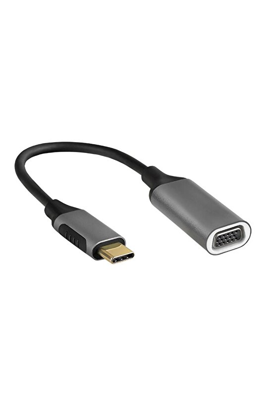 SW-U514 Gri Metal Type-C to VGA Adaptör
